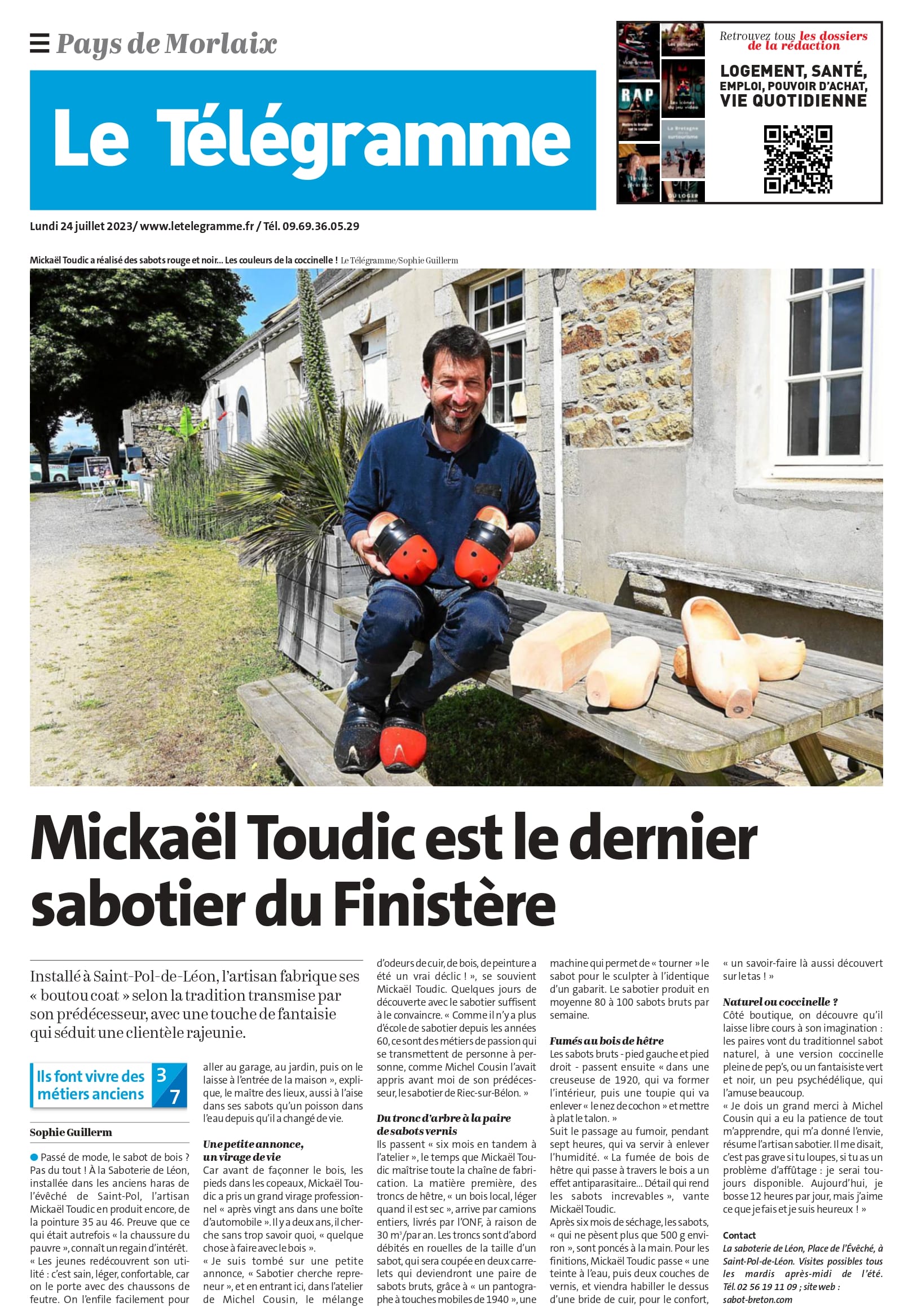 Le Telegramme du 24 juillet 2023