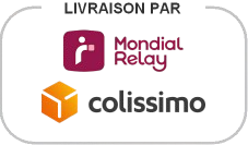 Livraison par Mondial Relay ou en Colissimo sans signature.